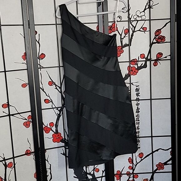 Oleg Cassini One Shoulder Body Con Bandage Y2k Dress - Picture 5 of 9